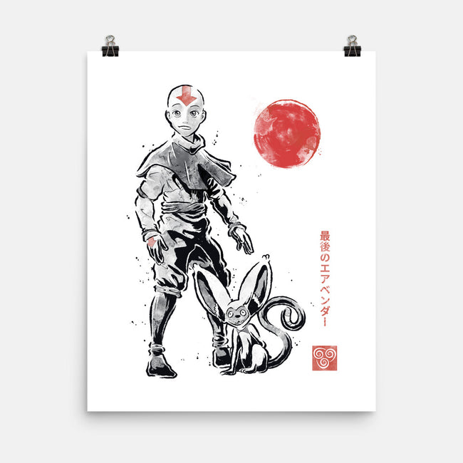 Air Bender Sumi-e-None-Matte-Poster-Astrobot Invention