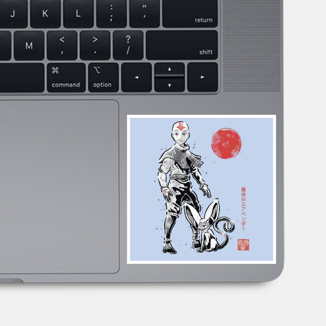 Air Bender Sumi-e-None-Glossy-Sticker-Astrobot Invention