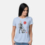 Air Bender Sumi-e-Womens-Basic-Tee-Astrobot Invention