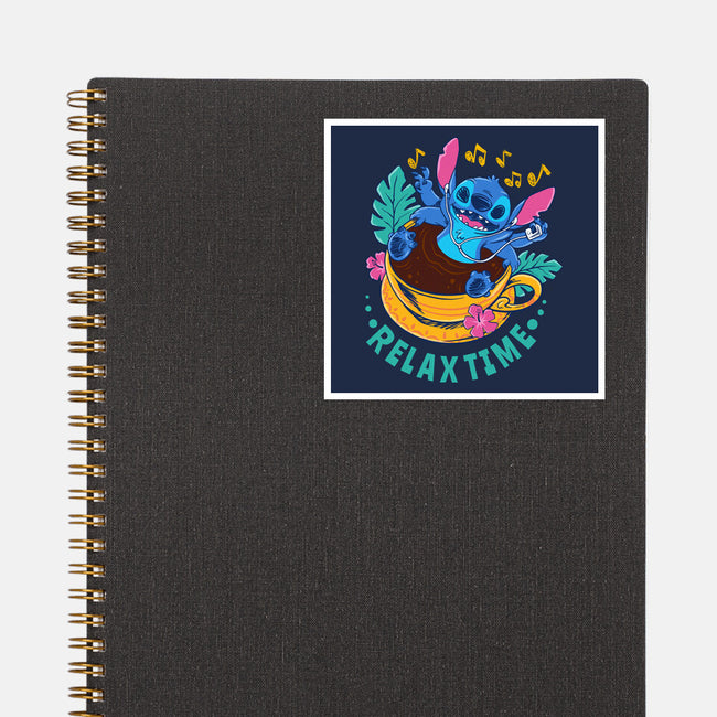 Relax For Coffee Time-None-Glossy-Sticker-spoilerinc