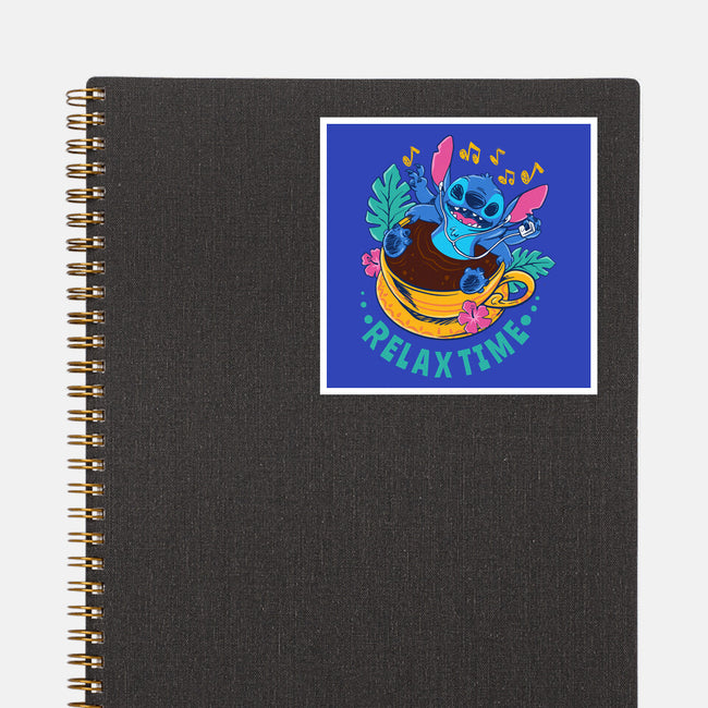 Relax For Coffee Time-None-Glossy-Sticker-spoilerinc