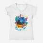 Relax For Coffee Time-Womens-V-Neck-Tee-spoilerinc