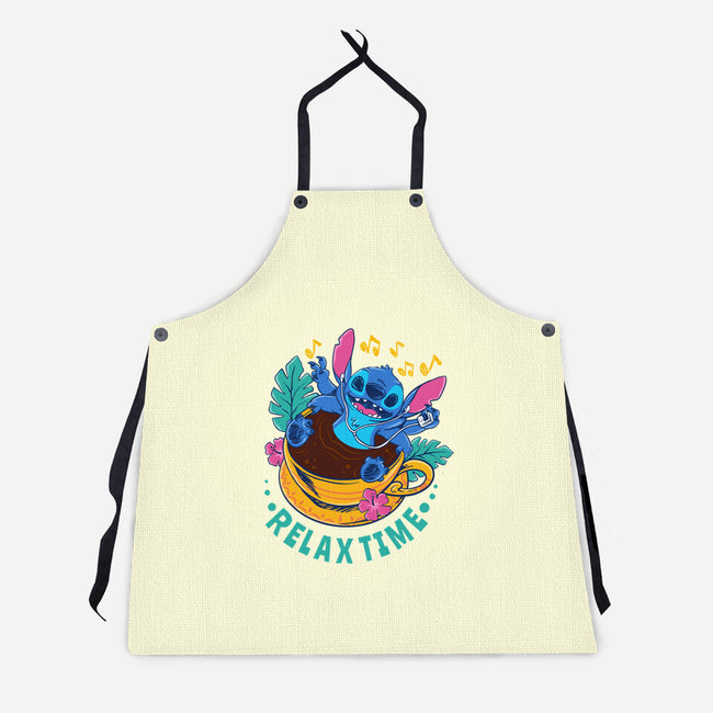 Relax For Coffee Time-Unisex-Kitchen-Apron-spoilerinc