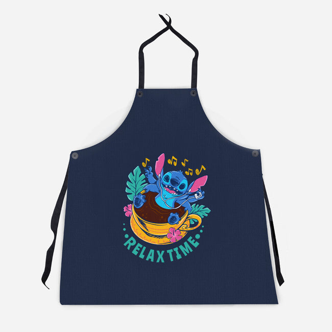 Relax For Coffee Time-Unisex-Kitchen-Apron-spoilerinc