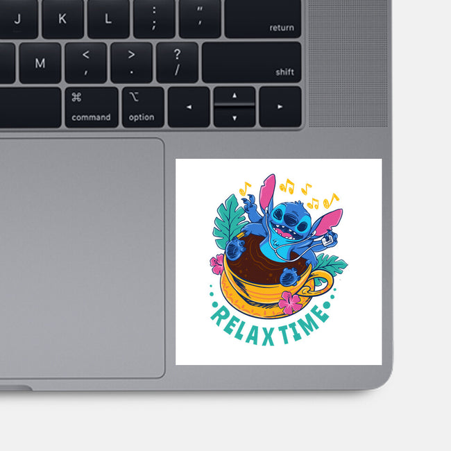 Relax For Coffee Time-None-Glossy-Sticker-spoilerinc