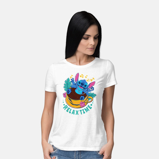 Relax For Coffee Time-Womens-Basic-Tee-spoilerinc