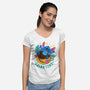 Relax For Coffee Time-Womens-V-Neck-Tee-spoilerinc