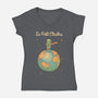 Le Petit Cthulhu-Womens-V-Neck-Tee-dfonseca