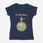 Le Petit Cthulhu-Womens-V-Neck-Tee-dfonseca