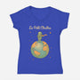 Le Petit Cthulhu-Womens-V-Neck-Tee-dfonseca