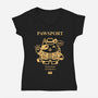 Pawsport Cat-Womens-V-Neck-Tee-krisren28