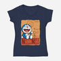 Le Chat Bleu-Womens-V-Neck-Tee-jasesa