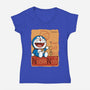 Le Chat Bleu-Womens-V-Neck-Tee-jasesa