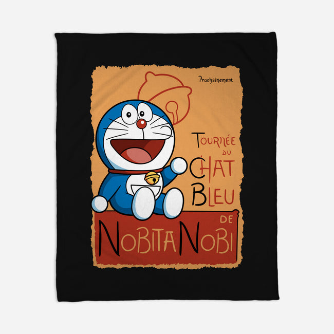 Le Chat Bleu-None-Fleece-Blanket-jasesa