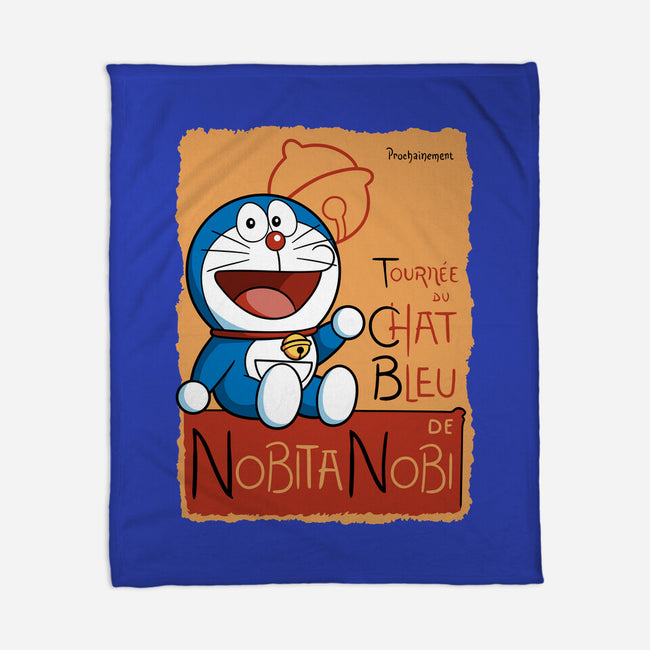 Le Chat Bleu-None-Fleece-Blanket-jasesa