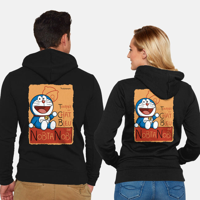 Le Chat Bleu-Unisex-Zip-Up-Sweatshirt-jasesa