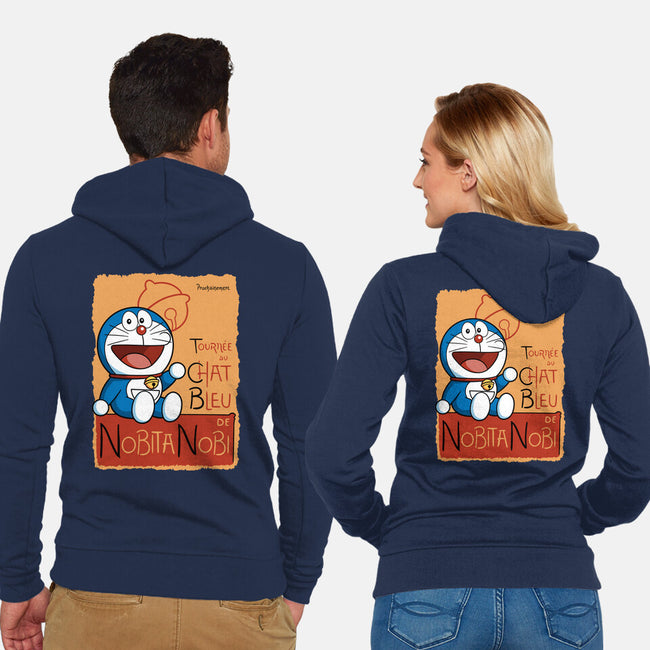 Le Chat Bleu-Unisex-Zip-Up-Sweatshirt-jasesa