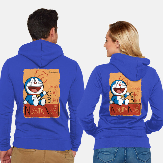 Le Chat Bleu-Unisex-Zip-Up-Sweatshirt-jasesa