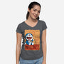 Le Chat Bleu-Womens-V-Neck-Tee-jasesa