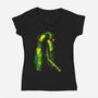 One With The Force-Womens-V-Neck-Tee-kharmazero
