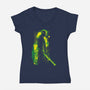 One With The Force-Womens-V-Neck-Tee-kharmazero