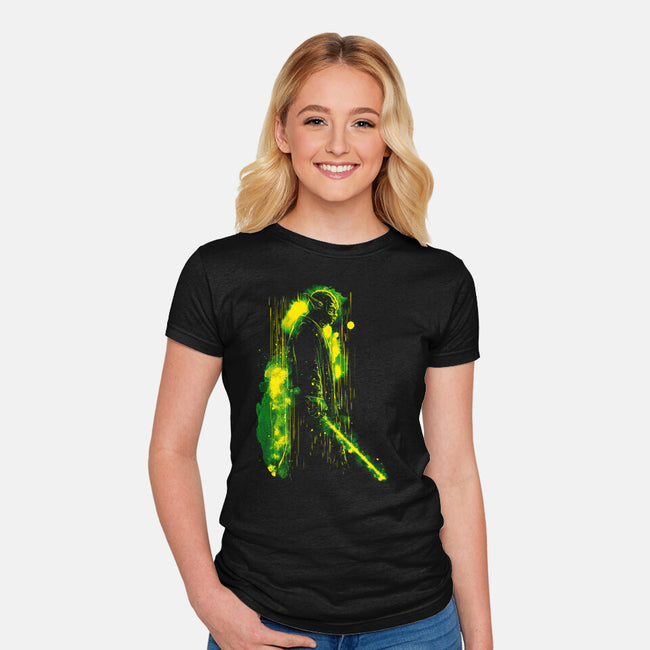 One With The Force-Womens-Fitted-Tee-kharmazero