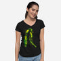 One With The Force-Womens-V-Neck-Tee-kharmazero