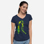 One With The Force-Womens-V-Neck-Tee-kharmazero