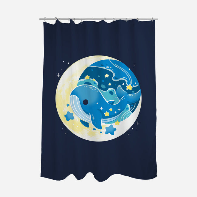 Night Whale-None-Polyester-Shower Curtain-Vallina84