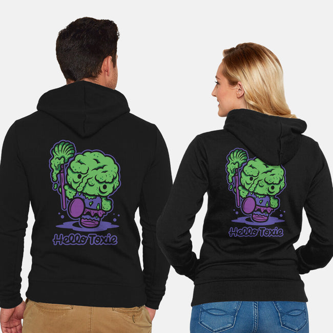 Hello Toxie-Unisex-Zip-Up-Sweatshirt-demonigote
