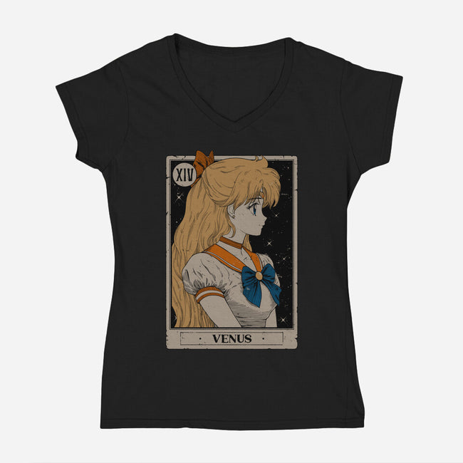 Vennus Tarot Card-Womens-V-Neck-Tee-Hafaell