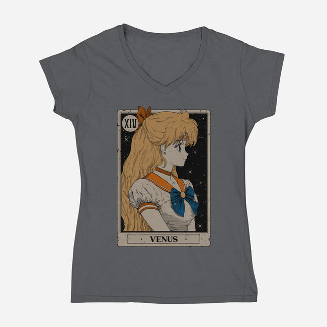 Vennus Tarot Card-Womens-V-Neck-Tee-Hafaell
