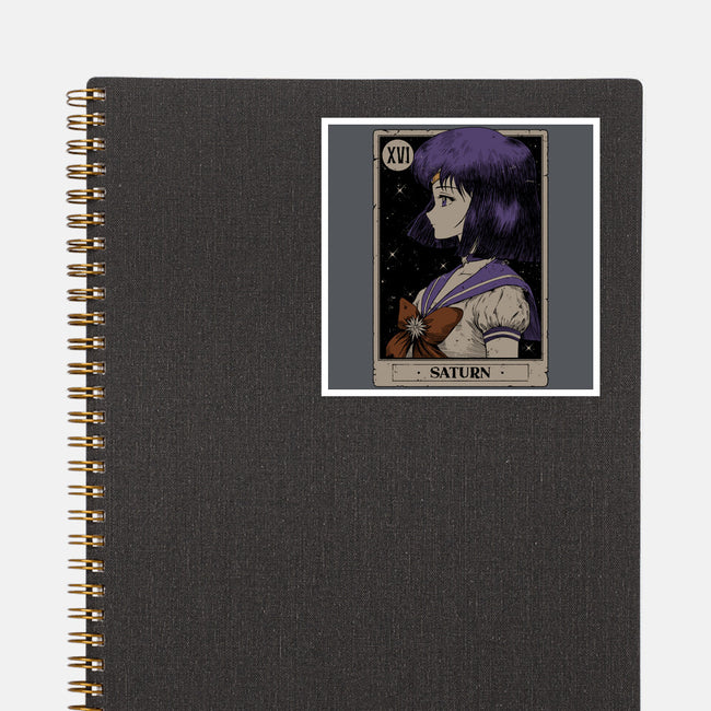 Saturn Tarot Card-None-Glossy-Sticker-Hafaell