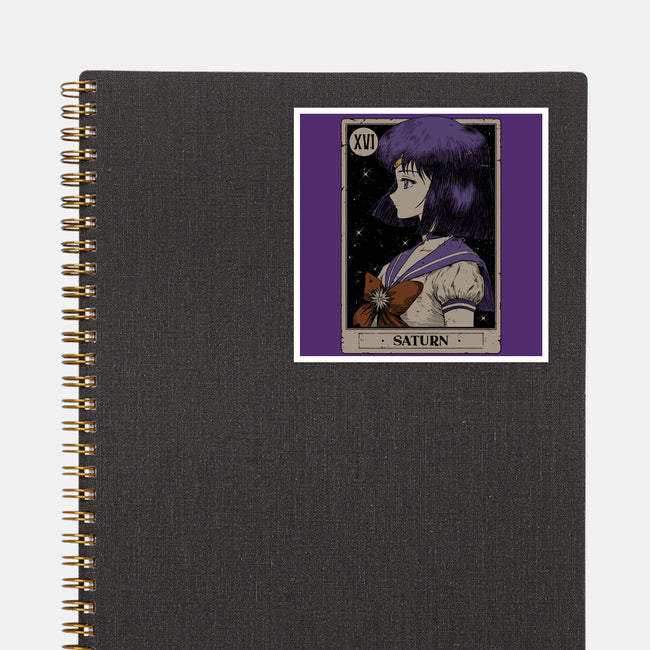 Saturn Tarot Card-None-Glossy-Sticker-Hafaell