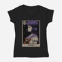 Saturn Tarot Card-Womens-V-Neck-Tee-Hafaell