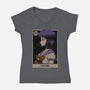 Saturn Tarot Card-Womens-V-Neck-Tee-Hafaell