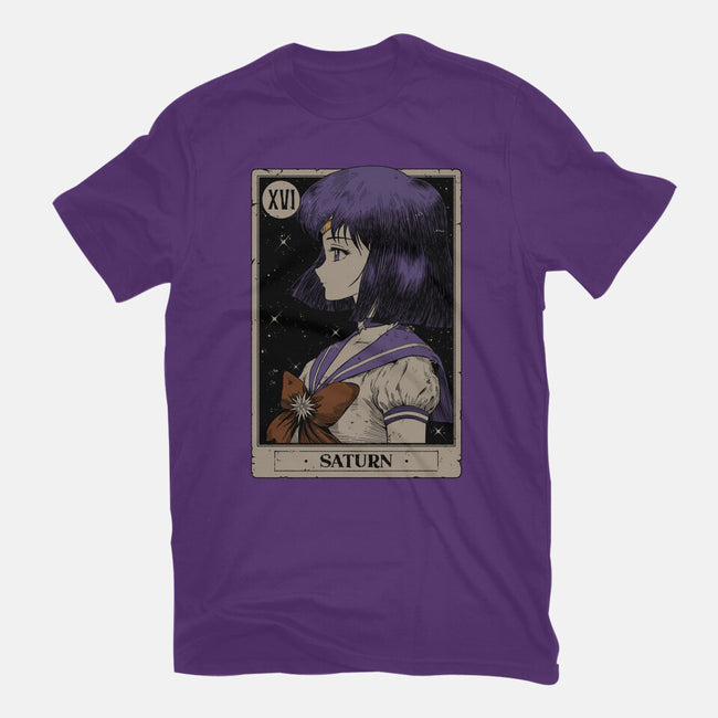 Saturn Tarot Card-Womens-Fitted-Tee-Hafaell