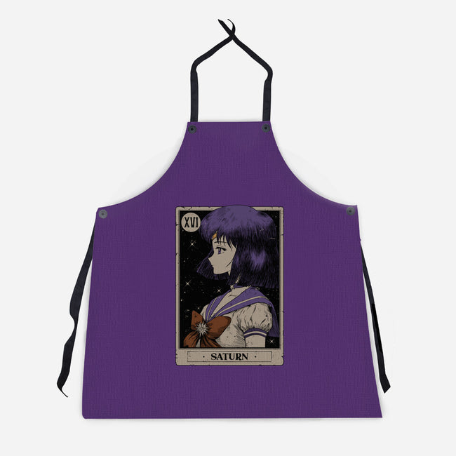 Saturn Tarot Card-Unisex-Kitchen-Apron-Hafaell