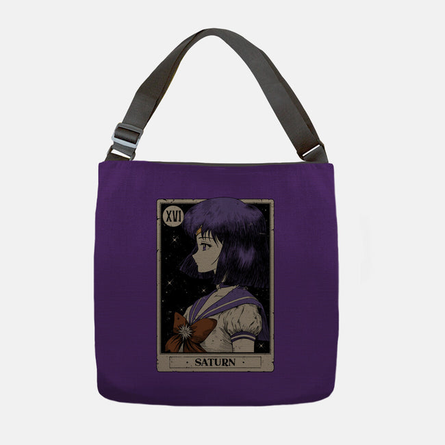 Saturn Tarot Card-None-Adjustable Tote-Bag-Hafaell