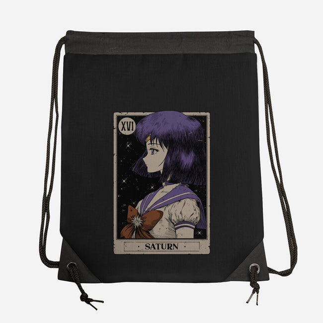 Saturn Tarot Card-None-Drawstring-Bag-Hafaell