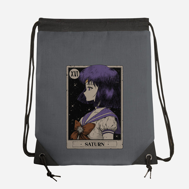 Saturn Tarot Card-None-Drawstring-Bag-Hafaell