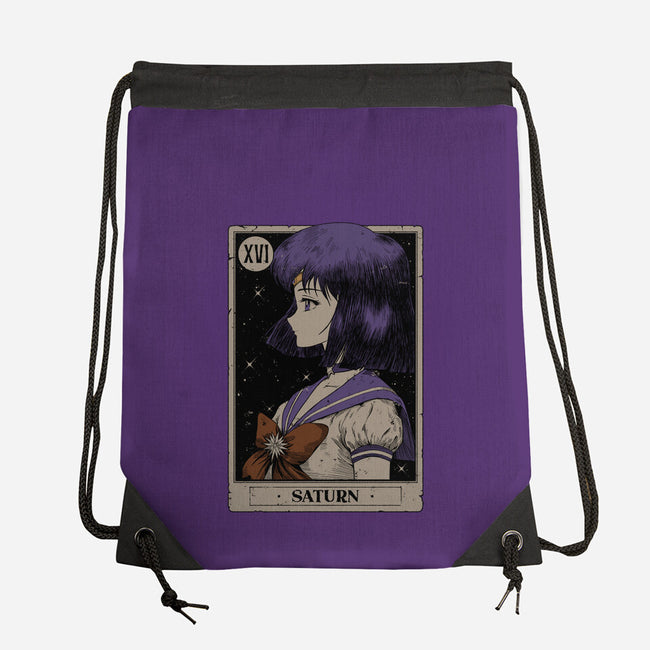 Saturn Tarot Card-None-Drawstring-Bag-Hafaell
