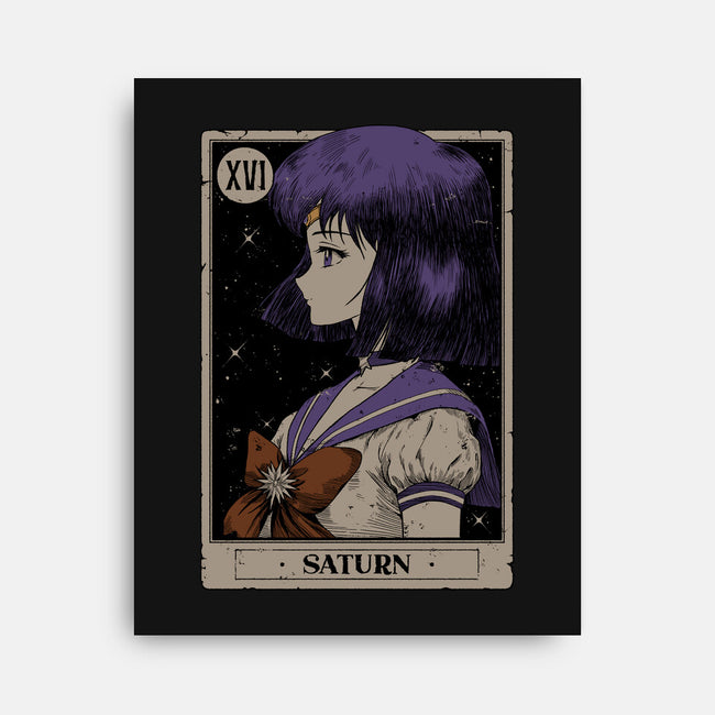 Saturn Tarot Card-None-Stretched-Canvas-Hafaell