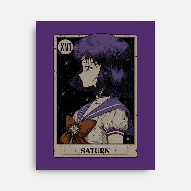 Saturn Tarot Card-None-Stretched-Canvas-Hafaell