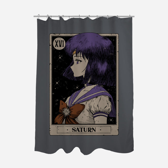Saturn Tarot Card-None-Polyester-Shower Curtain-Hafaell