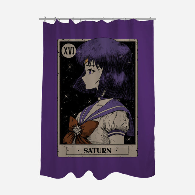 Saturn Tarot Card-None-Polyester-Shower Curtain-Hafaell