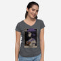 Saturn Tarot Card-Womens-V-Neck-Tee-Hafaell