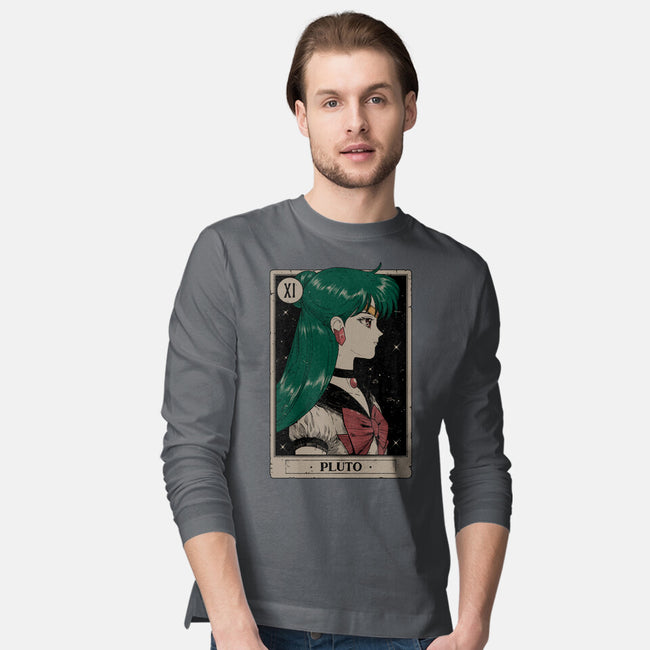 Pluto Tarot Card-Mens-Long Sleeved-Tee-Hafaell