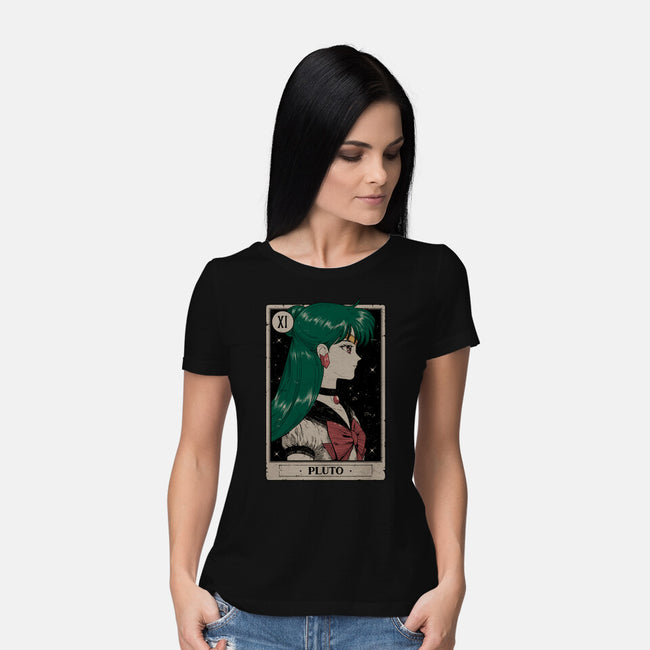 Pluto Tarot Card-Womens-Basic-Tee-Hafaell