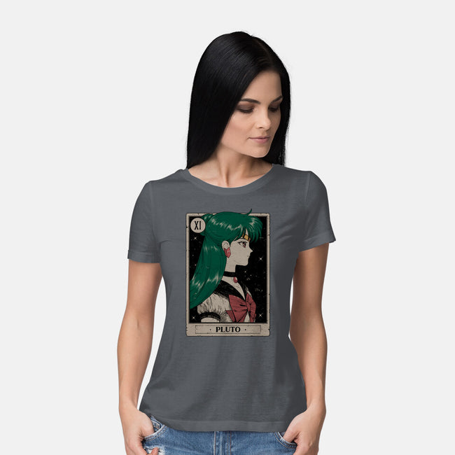 Pluto Tarot Card-Womens-Basic-Tee-Hafaell